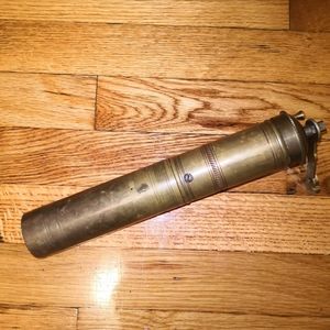 Vintage Turkish ornate brass coffee grinder